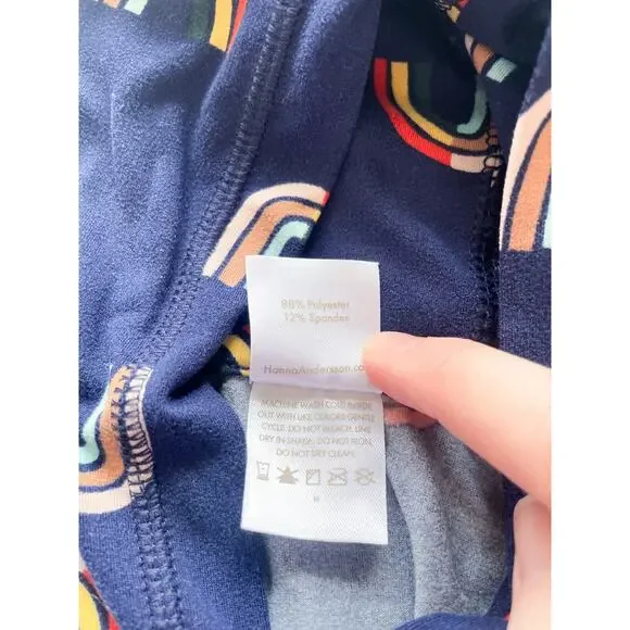 Girls Hanna Andersson Sunblock UV Hooded Rainbow Dress Size 4 - Picture 3 of 4